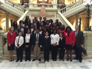 Tucker Middle FCCLA at the Georgia State Capitol w/ Senator Steve Henson and FCCLA State officers.