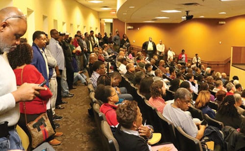 Top:Stakeholders packed out the DeKalb Medical Hillandale Auditorium to learn about the city and other activities 