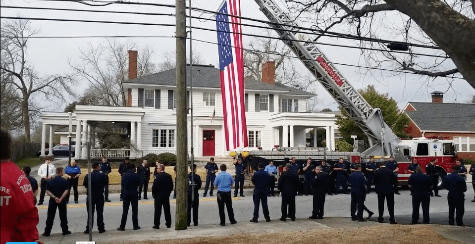 memorial service held for rockdale firefighter robert a.