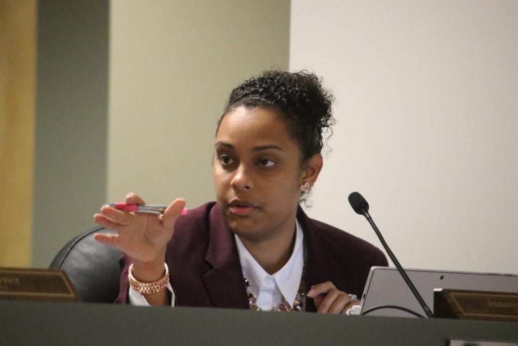 Council member Jazzmin Cobble questioned several discrepancies with the city's budget, incoming revenue and current assets. Photo by: OCGNEWS Glenn L. Morgan