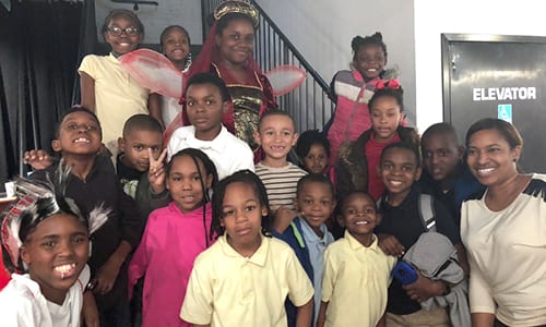 Students in the Lucious Sanders Recreation afterschool program in Lithonia to a field trip to see DeKalb County’s Champion Middle School Drama Club perform “Cobweb Dreams” at ART Station in Stone Mountain. Photos provided