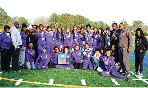 DeKalb County Track and Field Champs – Girls – Miller Grove Lady Wolverines. Photo by Mark Brock