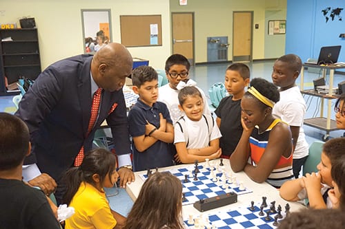 Orrin “Checkmate” Hudson traveled in 2016 with the Disney team and worked with actress Lupita Nyong’o to promote “Queen of Katwe” in four U.S. cities. Photo provided
