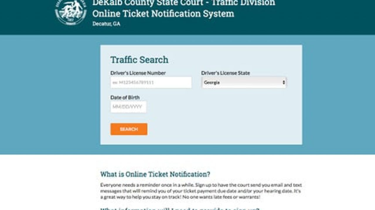 DeKalb State Court now offering online ticket notification system - On  Common Ground News - 24/7 local news