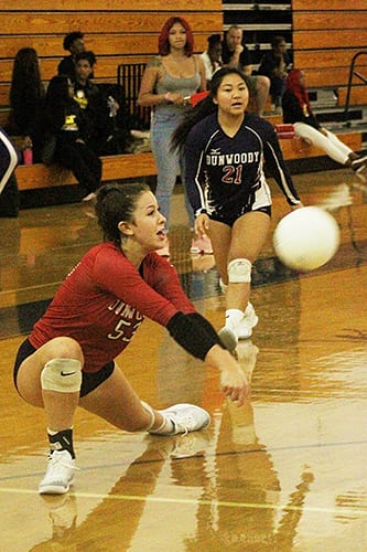 L-R: Dunwoody Lady Wildcats Amanda Gild and Ashley Nguyen