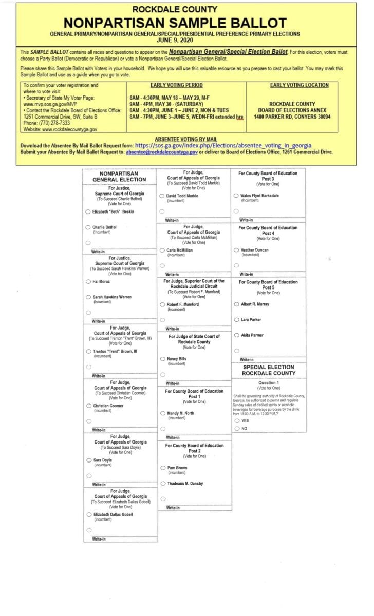 Opens InPerson Early Voting Rockdale County’s process well