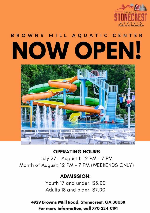 Splash Down Browns Mill Aquatic Center opens July 27 On Common