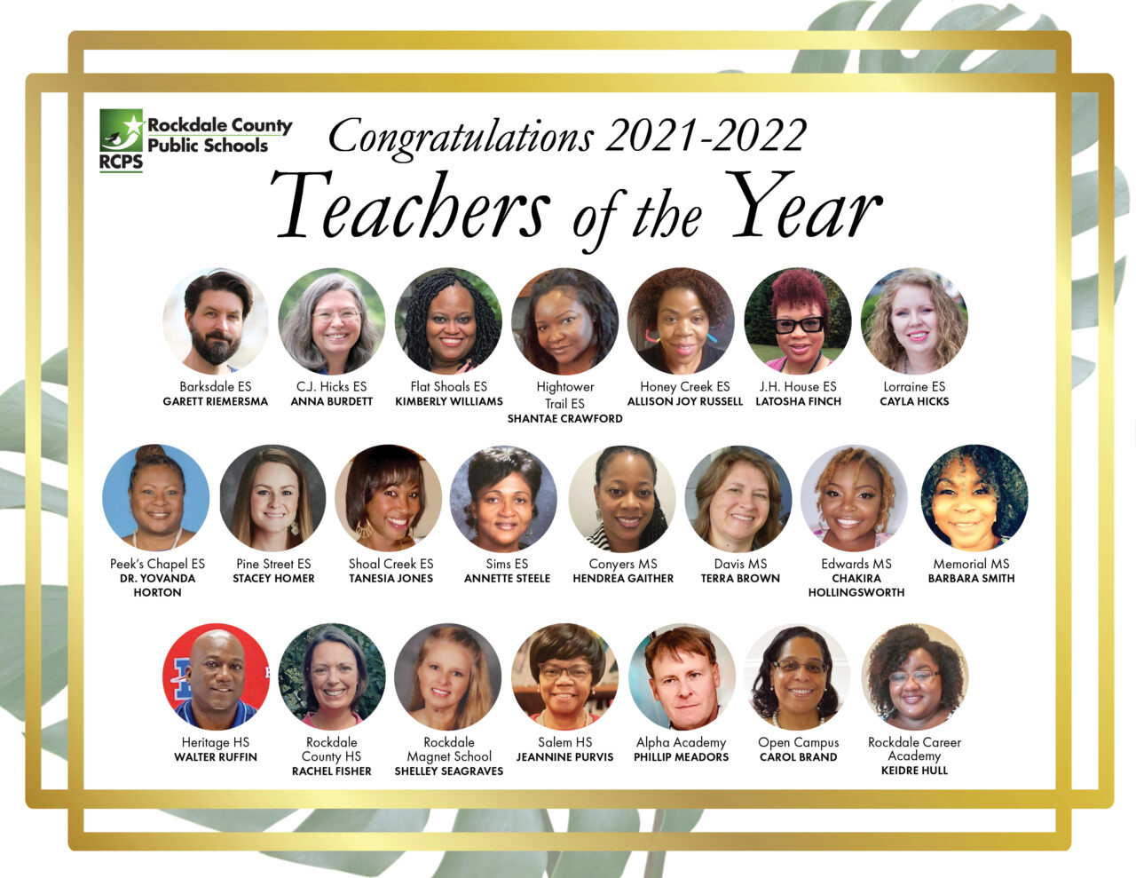 RCPS TOTY 2021-2022 group