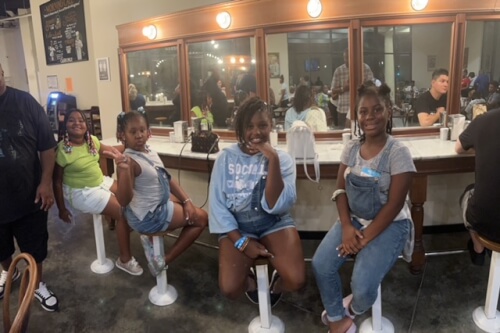 Some of the little cousins on a late night outing