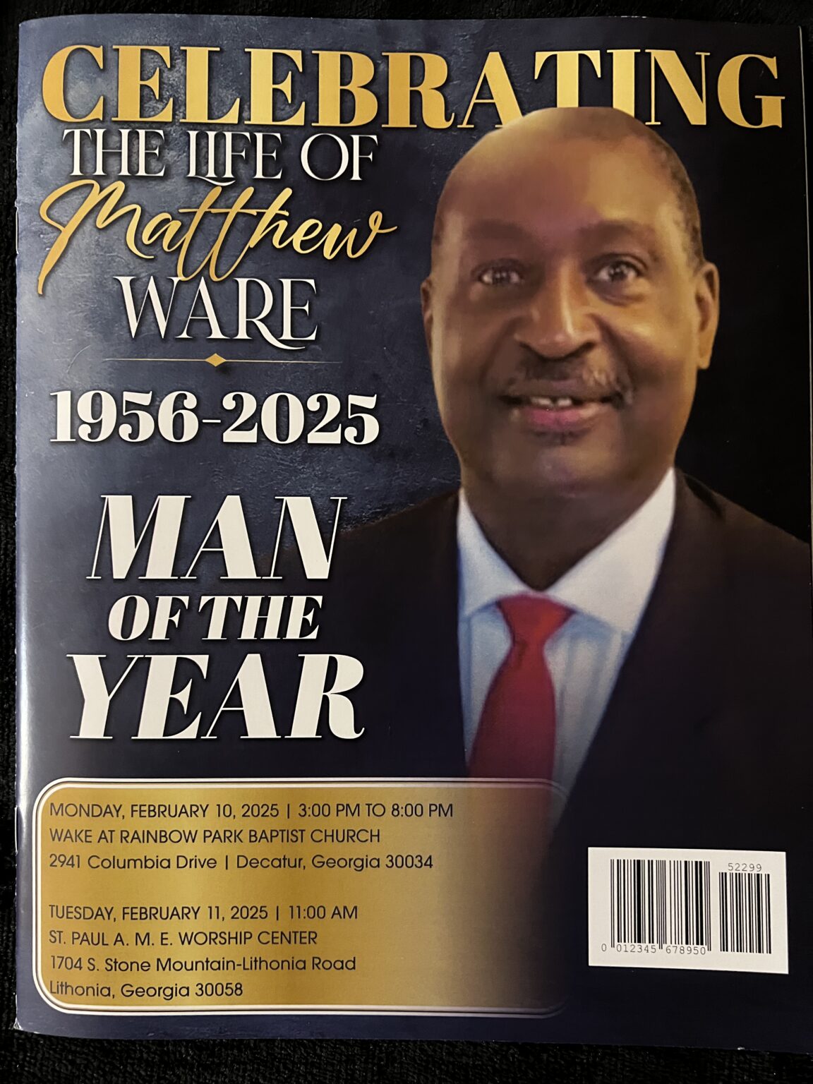 Crowd bids farewell to DeKalb County community servant Matthew Ware