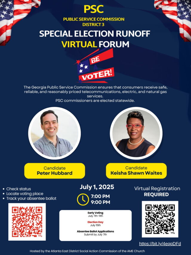 Democratic PSC District 3 runoff candidates Waites, Hubbard to face off in virtual town hall July 1 – On Common Ground News