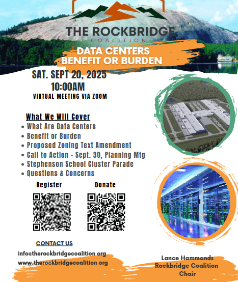Rockbridge Coalition to host virtual meeting on proposed Data Center in Ellenwood – On Common Ground News