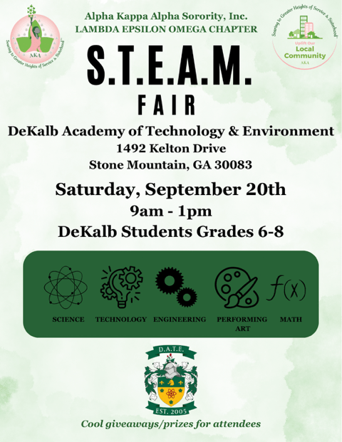 Lambda Epsilon Omega-AKA to host free S.T.E.A.M Fair for 6-8 grade DeKalb County students – On Common Ground News