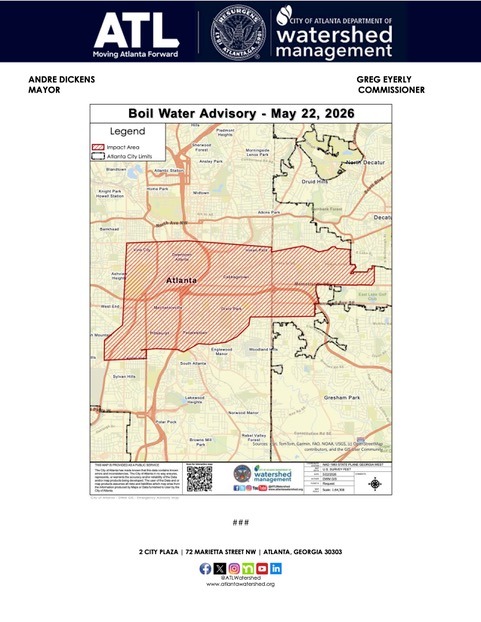 Boil water advisory still in effect for downtown Atlanta corridor