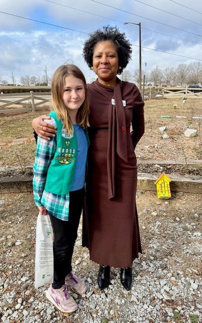 Girl Scout Sally Moss and Mayor for Arbor Day and Arbor Day Proclamation (1)