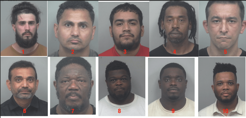 Gwinnett County Sheriff’s Office arrests 10 in undercover pandering operation