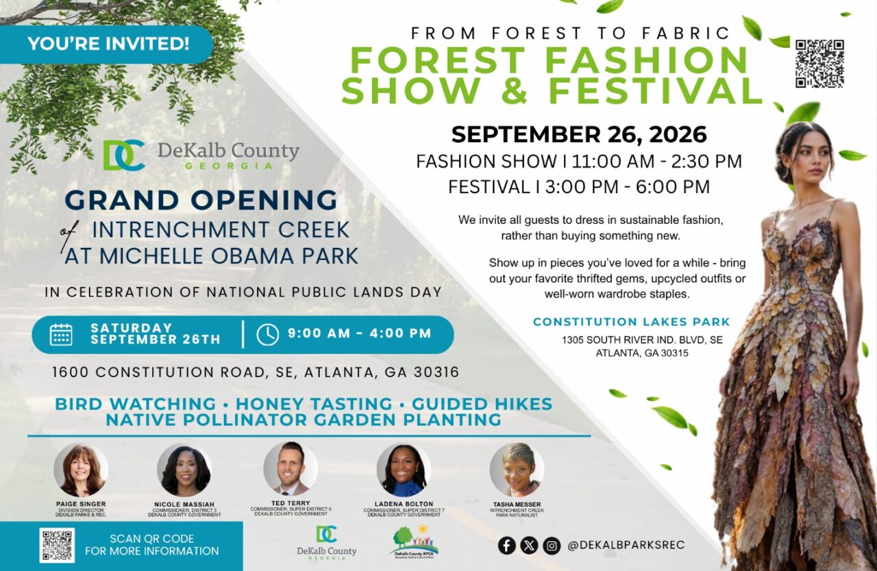 DeKalb County sets re-opening of Michelle Obama Park, showcases “forest” fashion show Sept. 26