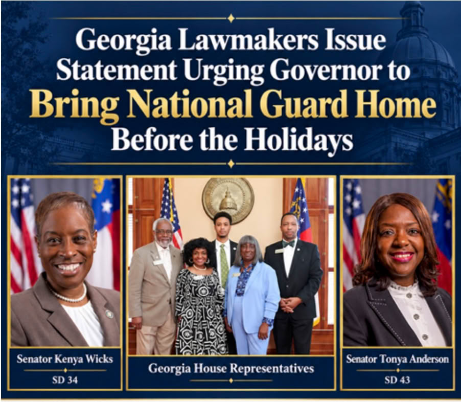 Georgia lawmakers urge Gov. Kemp to bring home National Guard soldiers before the holidays
